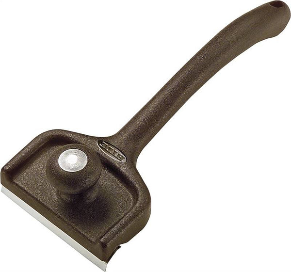 HYDE 10550 Lifetime Scraper, 5 in W Blade, Double-Edged Blade, HCS Blade, Solid Polypropylene Handle, Angled Handle