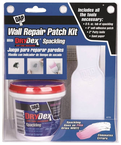 DAP 12345 Wall Repair Patch Kit White, White, 0.5 pt