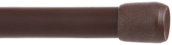 Kenney KN621 Spring Tension Rod, 5/8 in Dia, 48 to 75 in L, Metal, Chocolate