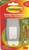 Command 17048 Universal Picture Hanger, 8 lb, Metal, Sticky Nail Mounting