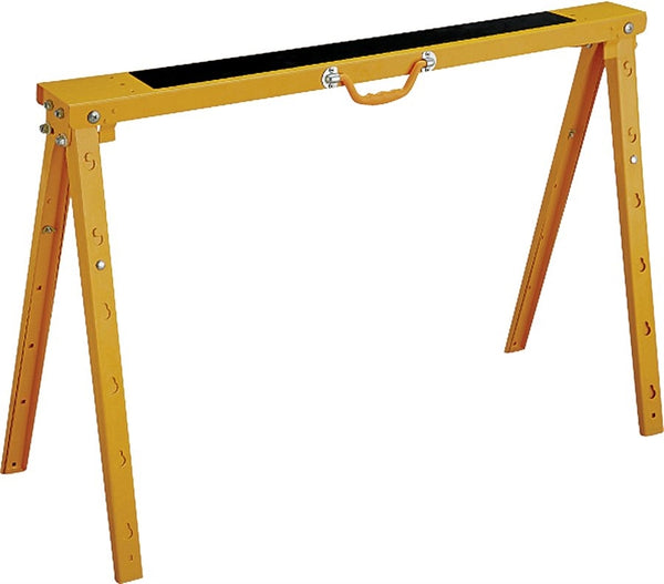 Vulcan YH-SH017 Folding Sawhorse, 1200 lb, 38-1/4 in W, 39.4 in H, 25-1/2 in D, Steel, Yellow