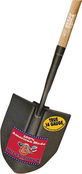 BULLY Tools 92716 Irrigation Shovel, 8-1/2 in W Blade, 14 ga Gauge, Steel Blade, Fiberglass Handle, Long Handle