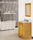 Simple Spaces XG-02-CL Hookless Shower Curtain, Vinyl