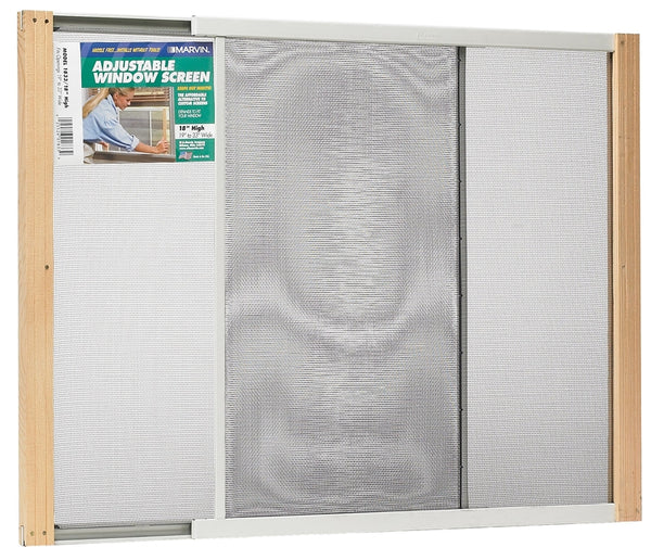Frost King W.B. Marvin AWS1833 Window Screen, 18 in L, 19 to 33 in W, Aluminum