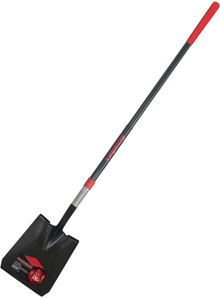 RAZOR-BACK 2594500 Square Point Shovel, 9-1/2 in W Blade, Steel Blade, Fiberglass Handle, Cushion Grip Handle