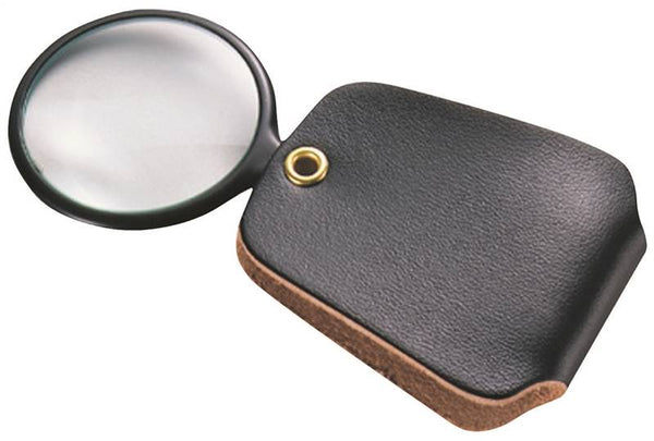 GENERAL 532 Pocket Reading Magnifier, 1 in Mirror, 2.5X Magnification, 4 in L Focal, Glass Mirror