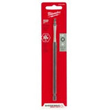 Milwaukee 48-32-4805 Power Bit, #2 Drive, Square Recess Drive, 1/4 in Shank, Hex Shank, 6 in L, Proprietary Steel