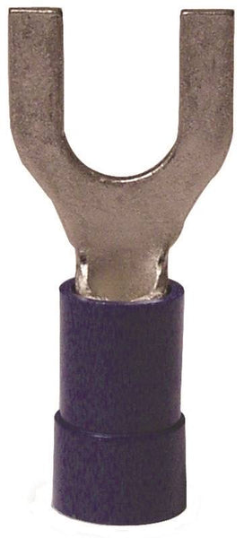 GB 20-114 Spade Terminal, 600 V, 16 to 14 AWG Wire, #8 to 10 Stud, Vinyl Insulation, Blue