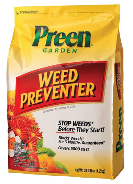 Preen 24-63802 Weed Preventer, Granular, 31.3 lb Bag