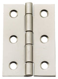 National Hardware N211-015 Decorative Broad Hinge, 2 in H Door Leaf, 3/64 in Thick Door Leaf, Steel, Satin Nickel