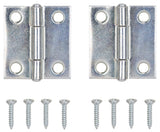 ProSource LR-048-PS Cabinet Hinge, Steel, Zinc, Fixed Pin, 180 deg Range of Motion, Full Mortise Mounting, 7 (Pair) lb