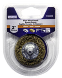 Vulcan 321581OR Wire Wheel Brush, 2 in Dia, 1/4 in Arbor/Shank