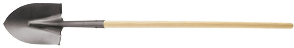 AMES 1554300 Shovel, 8-1/4 in W Blade, Steel Blade, Hardwood Handle, Long Handle, 46 in L Handle
