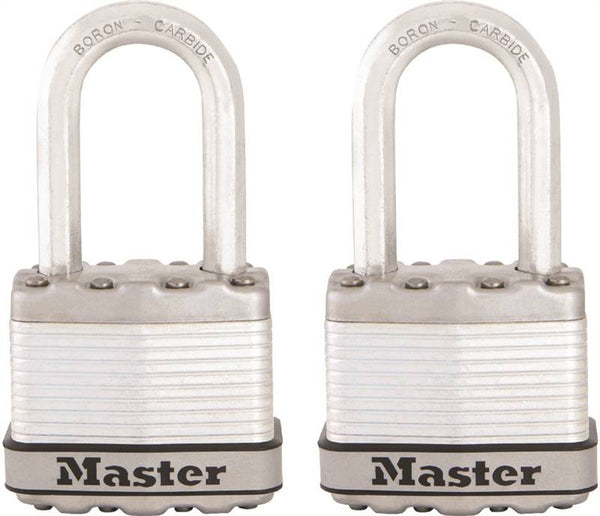 Master Lock Magnum Series M1XTLF Padlock, Keyed Alike Key, 5/16 in Dia Shackle, 1-1/2 in H Shackle, Stainless Steel Body