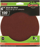 Gator 3011 Sanding Disc, 6 in Dia, 100 Grit, Medium, Aluminum Oxide Abrasive, Paper Backing