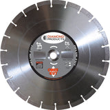 DIAMOND PRODUCTS 70495 Circular Saw Blade, 12 in Dia, 1 in Arbor, Diamond Cutting Edge