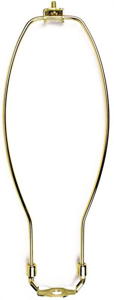 Jandorf 60123 Lamp Harp, 12 in L, Polished Brass Fixture