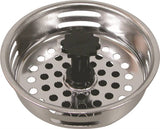 ProSource 24464-3L Sink Strainer with Adjustable Post, 3.3 in Dia, For: 3-1/2 to 4 in Dia Sink Basket