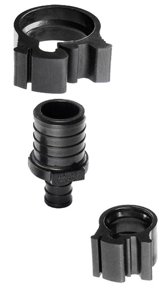 Flair-It PEXLOCK 30772 Reducing Coupling, 1 x 1/2 in, Black, 100 psi Pressure