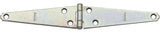 National Hardware N127-639 Strap Hinge, 1-5/8 in W Frame Leaf, 0.073 in Thick Leaf, Steel, Zinc