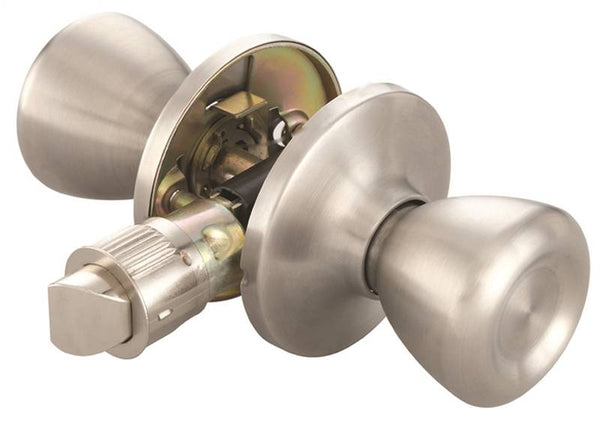 ProSource T-5764SS-PS Door Knob Lockset, Knob Handle, Metal, Stainless Steel, 2-3/8 to 2-3/4 in Backset