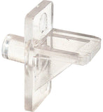 Prime-Line U 10136 Shelf Support Peg 5 lb, Plastic, Clear, Wall Mounting
