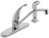 DELTA Peerless Tunbridge Series P188500LF Kitchen Faucet with Side Sprayer, 1.8 gpm, 1-Faucet Handle, Chrome Plated