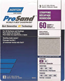 NORTON ProSand 07660768164 Sanding Sheet, 11 in L, 9 in W, Coarse, 60 Grit, Aluminum Oxide Abrasive, Paper Backing