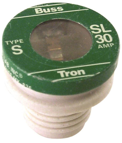 Bussmann BP/SL-30 Plug Fuse, 30 A, 125 V, 10 kA Interrupt, Time Delay Fuse