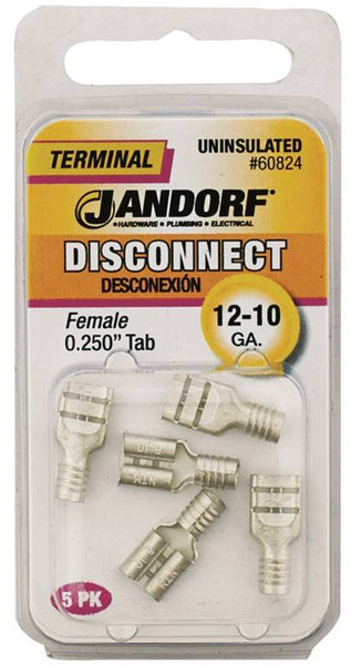 Jandorf 60824 Disconnect Terminal, 12 to 10 AWG Wire, Copper Contact