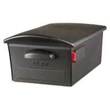 Gibraltar Mailboxes RSKB0000 Rural Mailbox, 1450 cu-in Capacity, Plastic, 13 in W, 21.6 in D, 9-1/2 in H, Black