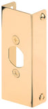 Defender Security U 9567 Door Edge Reinforcer, 1-3/4 in Thick Door, Solid Brass, Brass, 4-1/2 in H, 1 in W