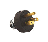 Leviton 010-48648-03E Handle Plug, 2 -Pole, 15 A, 125 V, NEMA: NEMA 5-15P, Black