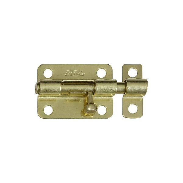 National Hardware N151-589 Barrel Bolt, 0.32 in Dia Bolt Head, 3 in L Bolt, Steel, Brass