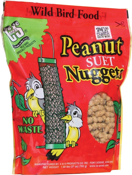 C&S Nuggets CS06105 Bird Food, High-Energy, Peanut Flavor, 27 oz Bag