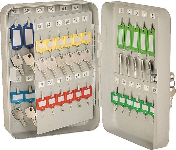 ProSource TS0070-3L Key Box, Keyed Lock, Steel, Light Gray, 7 in W, 9.875 in H, 3 in D