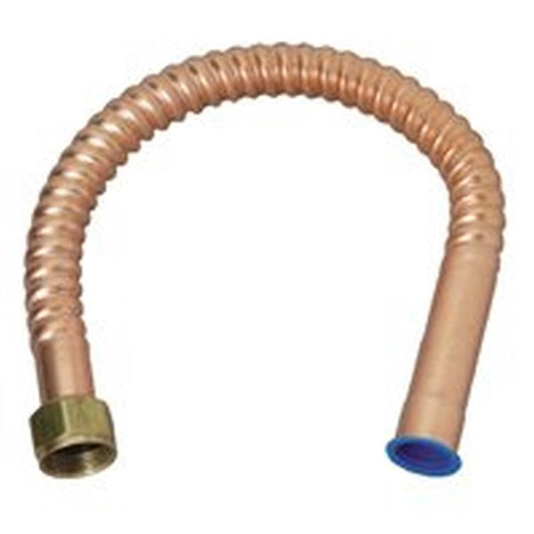 BrassCraft Copper-Flex Series WB034-24N Water Heater Connector, 3/4 in, FIP x Sweat, Copper, 24 in L