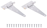 ProSource HTH-G06-C2PS T-Hinge, Galvanized Steel, Galvanized Brass Pin, Fixed Pin, 180 deg Range of Motion, 96 (Pair) lb