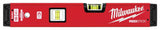 Milwaukee REDSTICK Series MLBXM16 Magnetic Box Level, 16 in L, 2-Vial, Magnetic, Aluminum, Red