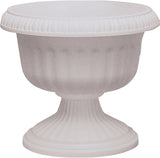Southern Patio UR1212WH Urn Planter, 11.88 in W, 11.88 in D, Plastic, White