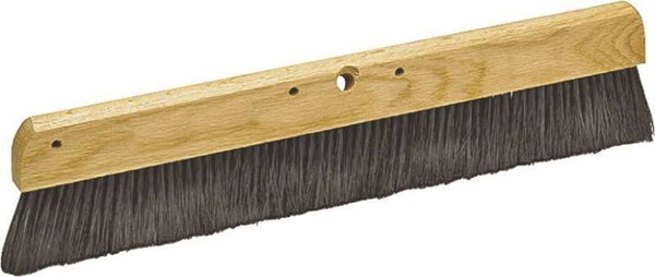 Marshalltown 830 Concrete Broom, 24 in OAL, Polypropylene Bristle, Black Bristle, Wood Handle