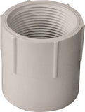 LASCO 435015BC Pipe Adapter, 1-1/2 in, Slip x FPT, PVC, White, SCH 40 Schedule, 330 psi Pressure