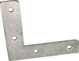 Prosource FC-Z02-C4PS Corner Brace, 2 in L, 2 in W, 3/8 in H, Steel, Zinc-Plated, 1.6 mm Thick Material