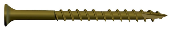 CAMO 0356159 Deck Screw, #9 Thread, 2-1/2 in L, Bugle Head, Star Drive, Type 17 Slash Point, Carbon Steel