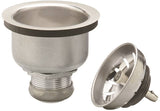 Plumb Pak PP5413 Basket Strainer with Locking Shell, Stainless Steel, For: 3-1/2 in Dia Opening Kitchen Sink