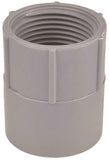 Carlon E942K-CAR Conduit Adapter, 2-1/2 in FPT x Socket, 3-11/32 in Dia, 2-15/16 in L, PVC, Gray