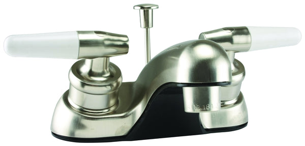 Boston Harbor JY-4212PLQBN Lavatory Faucet, 1.5 gpm, 2-Faucet Handle, Brushed Nickel, Lever Handle