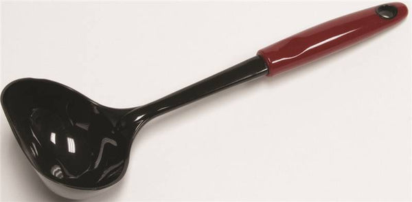 CHEF CRAFT 12160 Soup Ladle, 8 oz Volume, 12 in OAL, Nylon, Black/Red