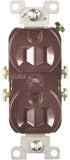 Eaton Wiring Devices CR15B Duplex Receptacle, 2 -Pole, 15 A, 125 V, Side Wiring, NEMA: 5-15R, Brown