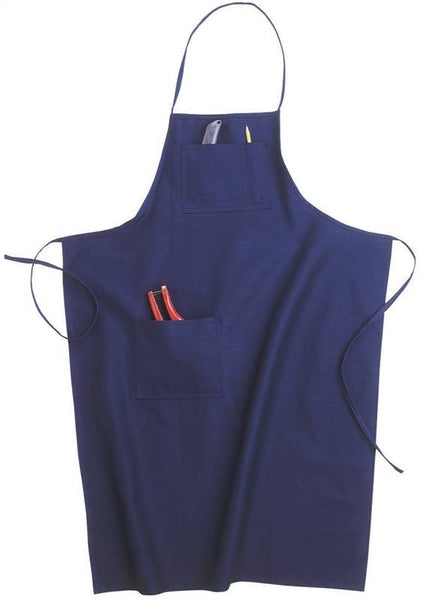 CLC Tool Works Series BS60 Loop Neck Bib Apron, 29 to 46 in Waist, Cotton, Blue, 3-Pocket